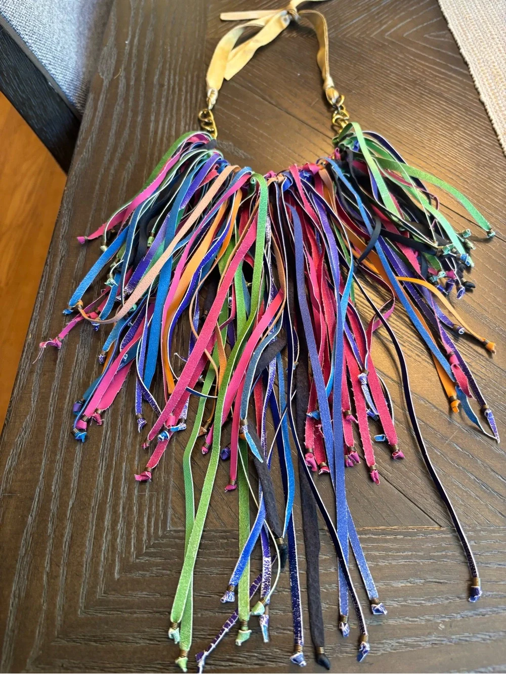 Multicolor Fringe Necklace - Vibrant Tassel Accessory